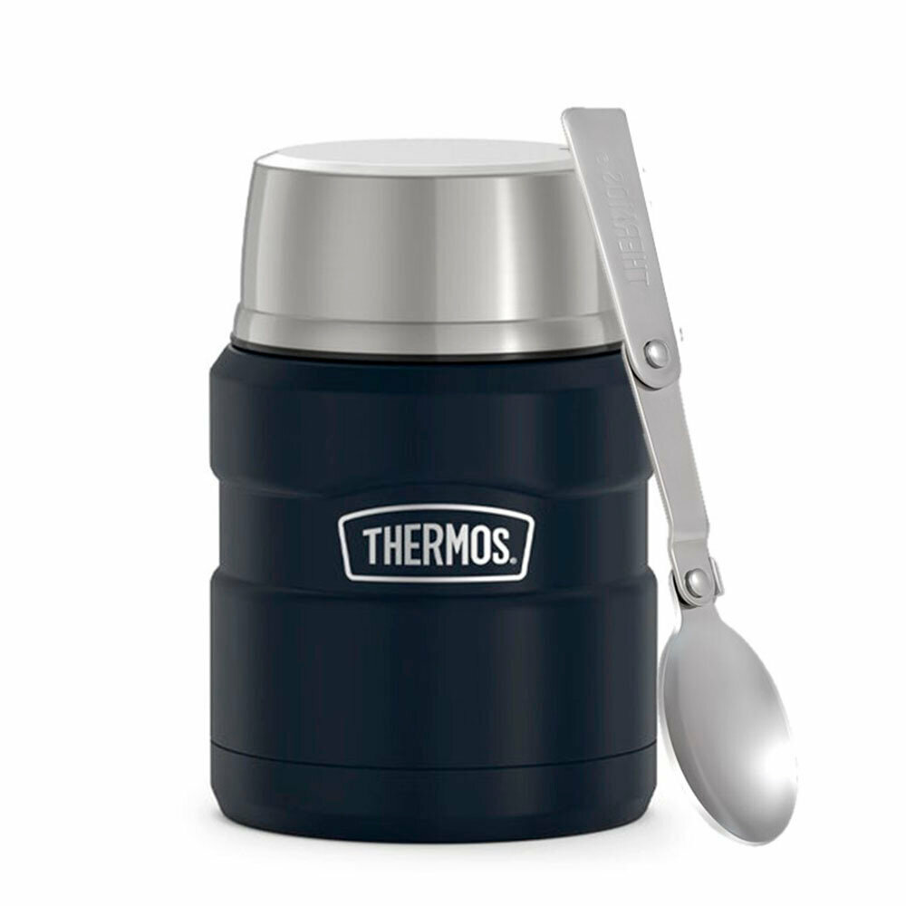 Термос для еды Thermos с ложкой SK3000 MMB 0,47 литра, темно-синий