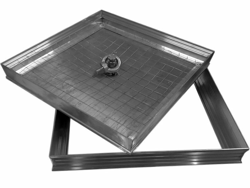 Алюминиевый напольный люк Горизонт 40х40