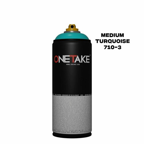 Аэрозольная краска One Take 710-3 medium turquoise 400 мл 500₽