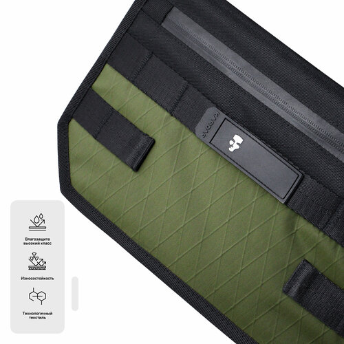 Сумка мессенджер KARDAR, фактура матовая, хаки