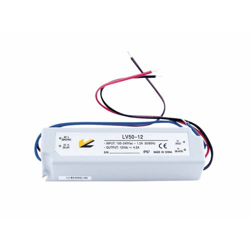 Блок питания светодиодной ленты влагозащищенный SWG LV-50-24, 50W, 24V, IP67, гарантия 2 года
