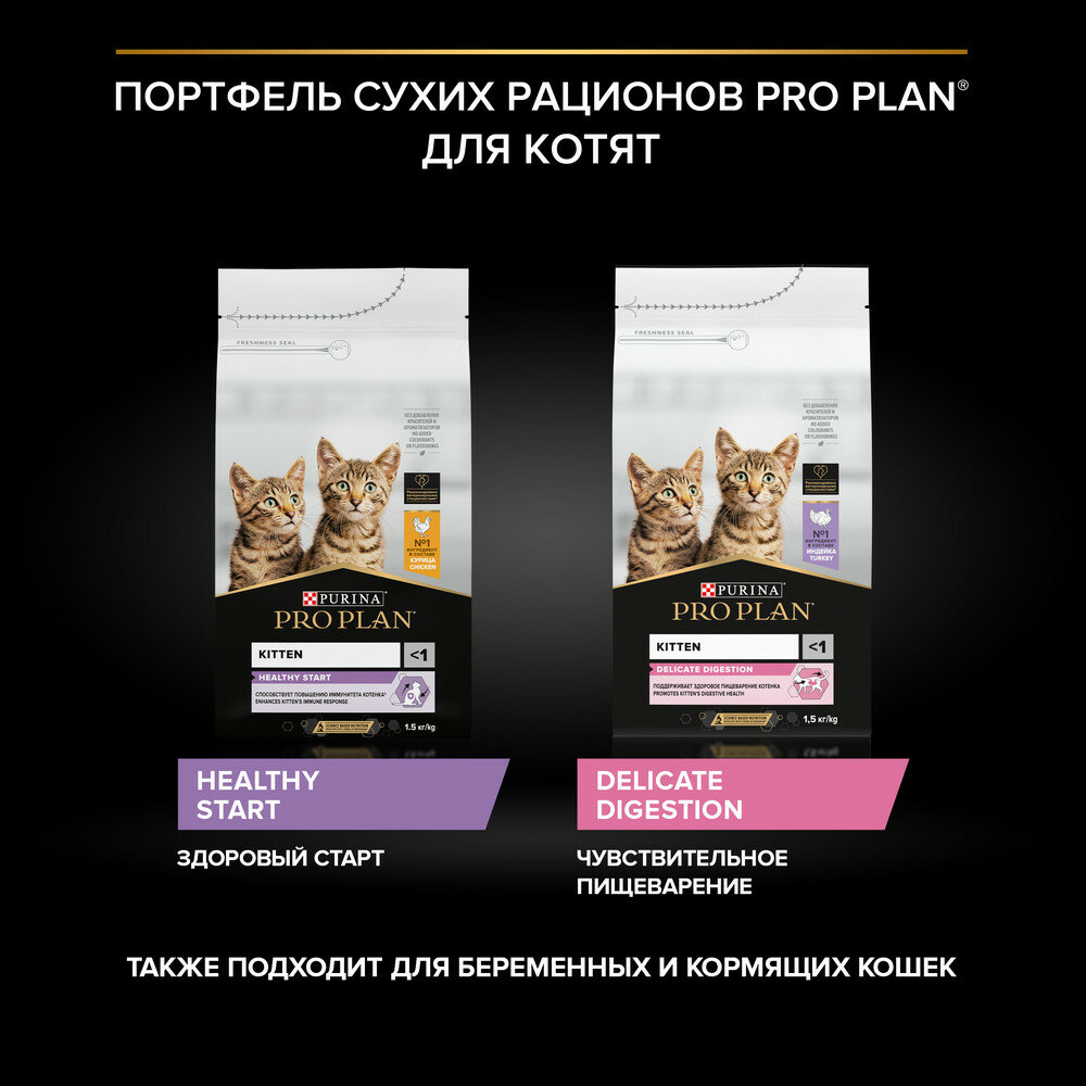 Сухой корм Purina Pro Plan для котят от 1 до 12 месяцев, курица, 400гр Purina ProPlan - фото №13