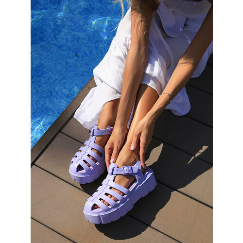 Сандалии Lauf!, размер 38, фиолетовый сандалии пляжные унисекс повседневная обувь раннего цвета дышащие удобные открытые туфли без застежки для улицы