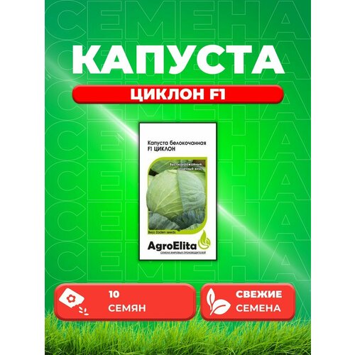 Капуста белокочанная Циклон F1, 10шт, AgroElita, Bejo