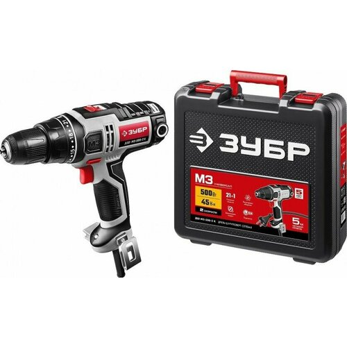 Шуруповерт сетевой ЗУБР ДШ-М3-500-2 К 24570₽