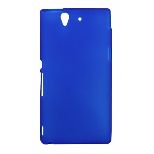 Накладка силиконовая для Sony Xperia Z синяя новый аккумулятор 2330 мач lis1502erpc для sony xperia z l36h l36i c6602 so 02e c6603 s39h m2 s50h d2303 d2306 бесплатные инструменты