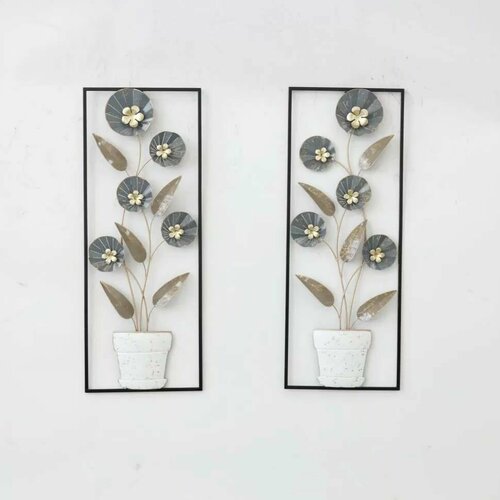 Панно настенное декоративное набор из 2-х Пробуждение 75х58 см / Картины для интерьера на стену декор для дома интерьера