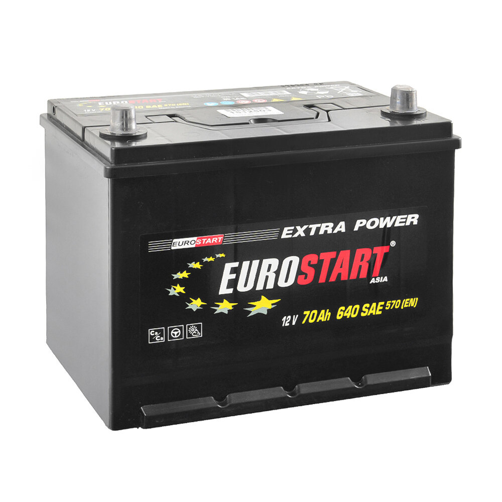 Аккумулятор EUROSTART EXTRA POWER ASIA 70 Ач 570А О/П EUA700