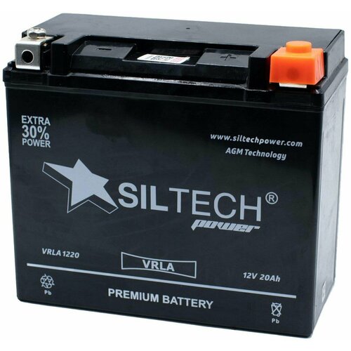Аккумулятор SILTECH VRLA1220 12V20Аh о п YTХ20L-BS YTX20HL-BS д177ш88в155270 шт 6046₽