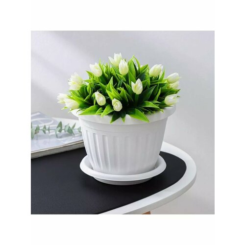 Горшок для цветов с поддоном Сильвер ЭКО 19 л d18 см 531₽