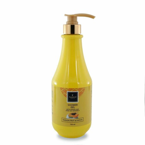 Famirel Гель для душа увлажняющий и питательный Маракуйя-Папайя и минералами Мертвого моря, 750 мл
