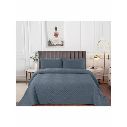 Покрывало 230250 с наволочками темно-серый 5580₽