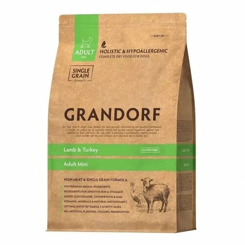 Grandorf Sensitive Mini Корм для собак мелких пород с Ягненком и Индейкой, 8 кг