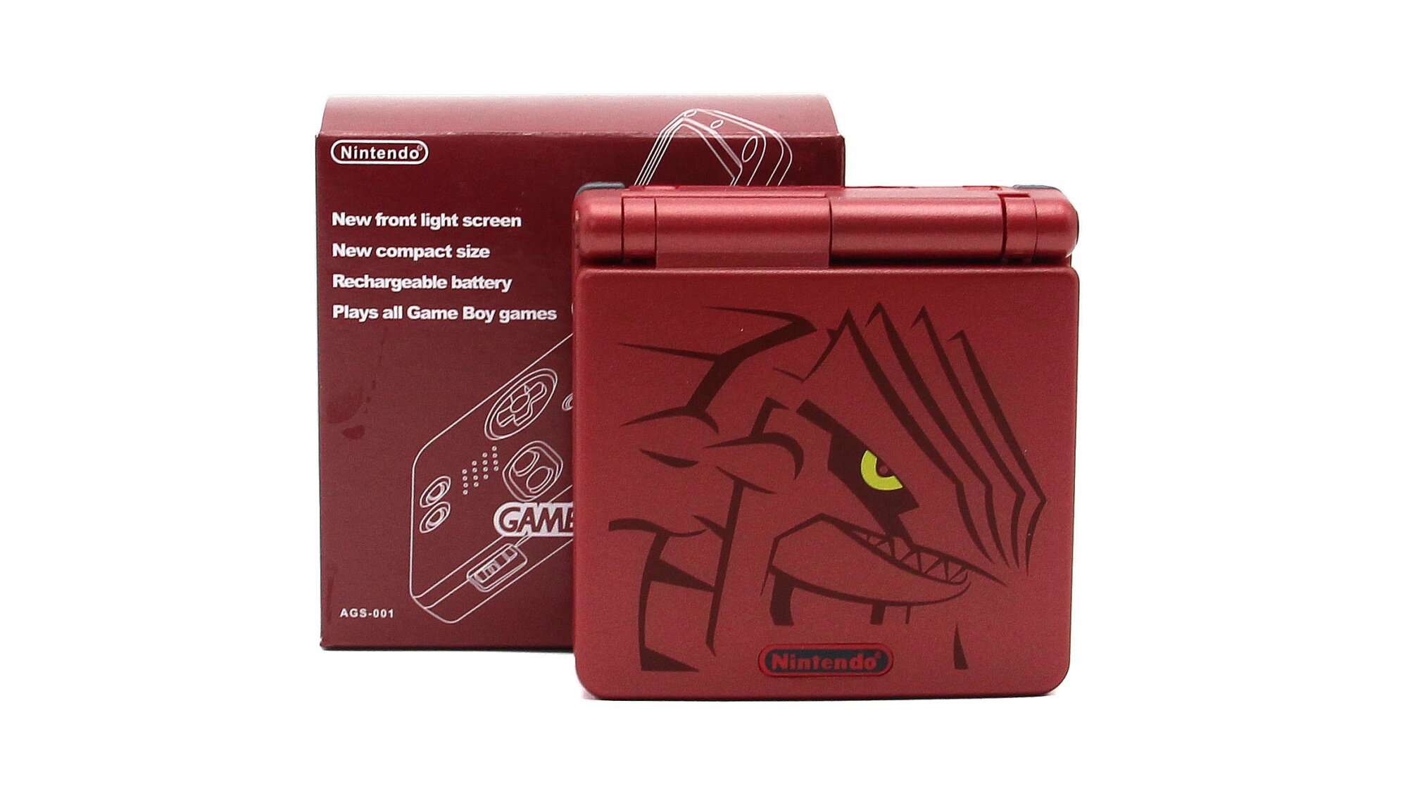 Игровая приставка Nintendo Game Boy Advance SP (AGB-101) Ruby Groudon Edition Edition (С играми)