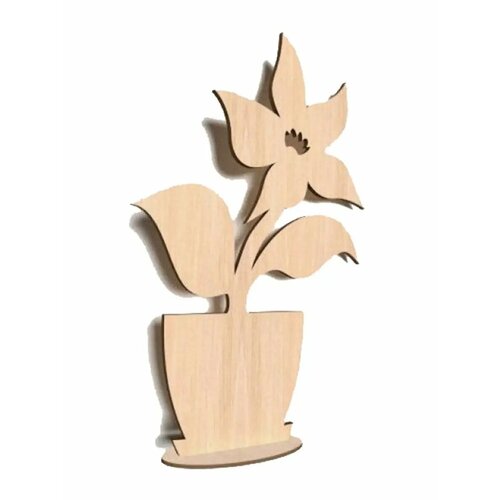 Деревянные заготовки Декупаж Цветы 1 шт