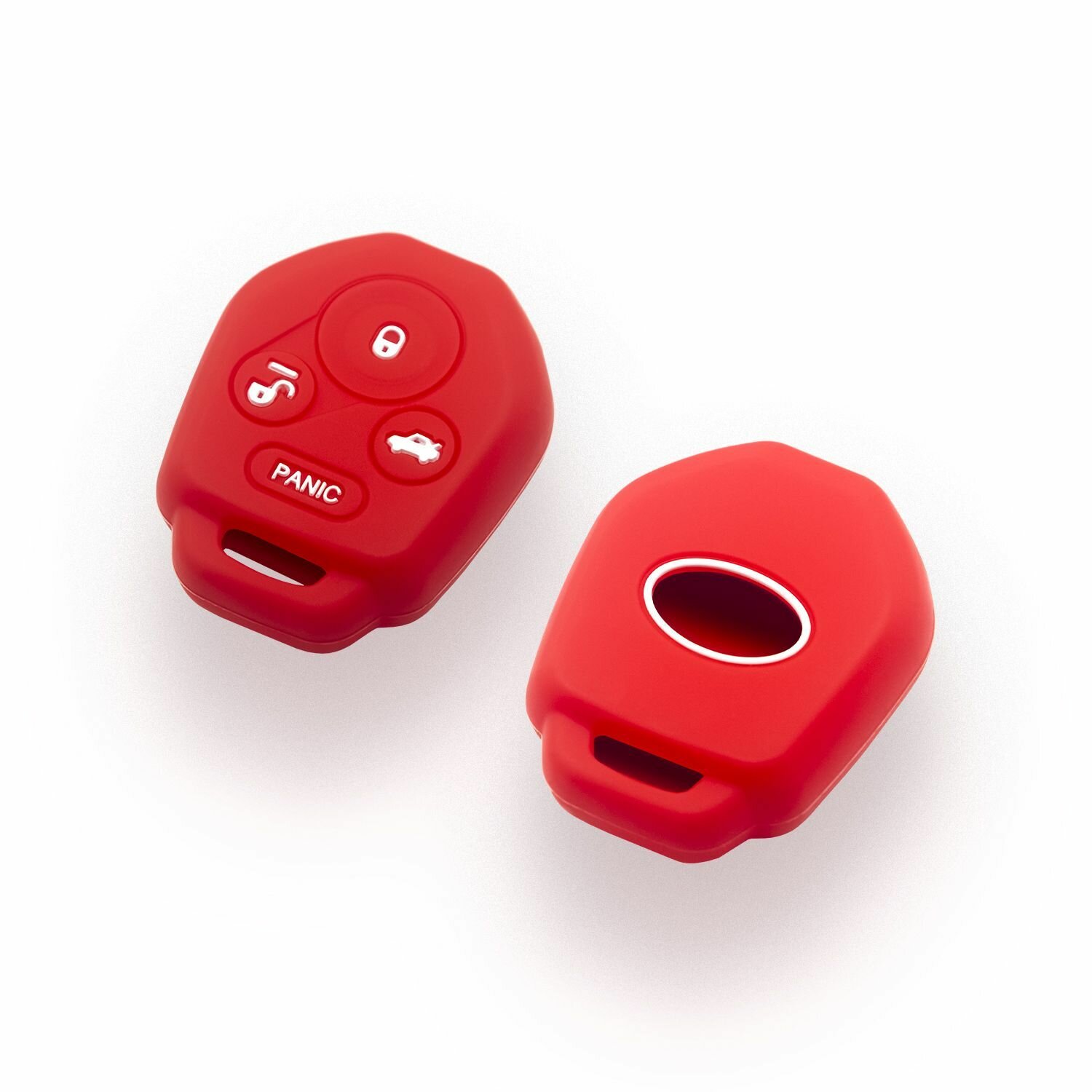 Чехол для ключа Subaru Forester Impreza XV WRX STi Legacy Outback Tribeca, 4 кнопки, Силиконовый Красный