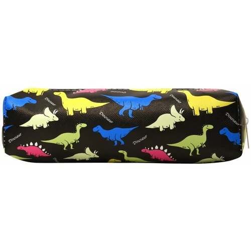 Пенал-тубус 1 отд Creativiki динозавры 195x45x45 мм черн ПВХ 241₽