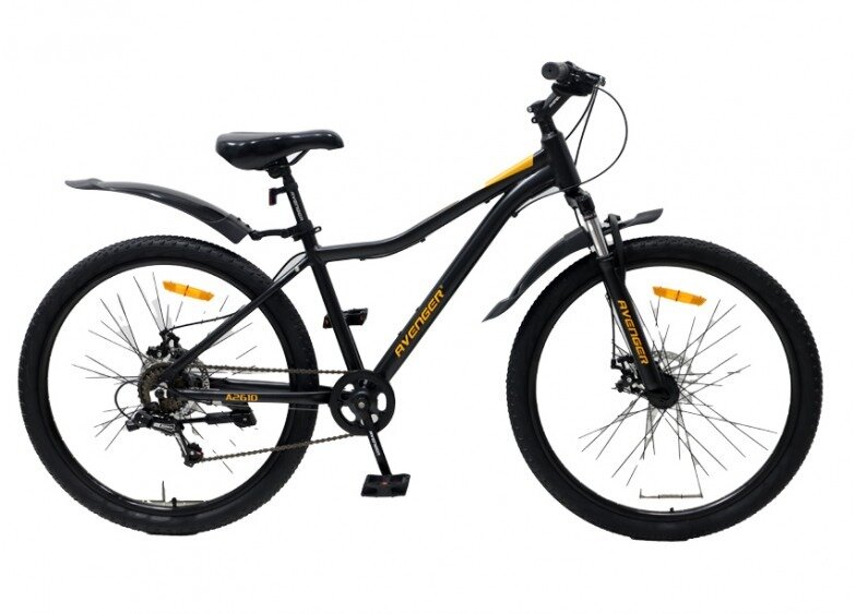 фото Велосипед 26" AVENGER A261D, черный/оранжевый