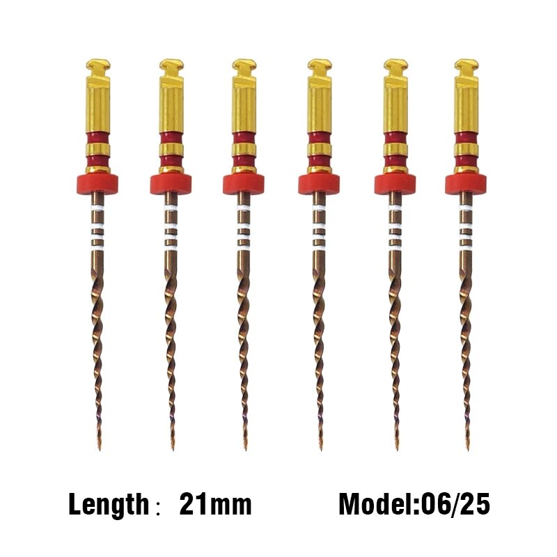 SOCO SC-Pro вращающиеся золотые эндодонтические напильники 21mm 0625 5 box