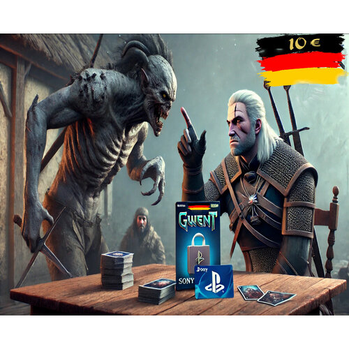 Пополнение счета PlayStation Store на 10 EURO Код активации Евро Подарочная карта Плейстейшен Стор Gift Card Германия 1200₽