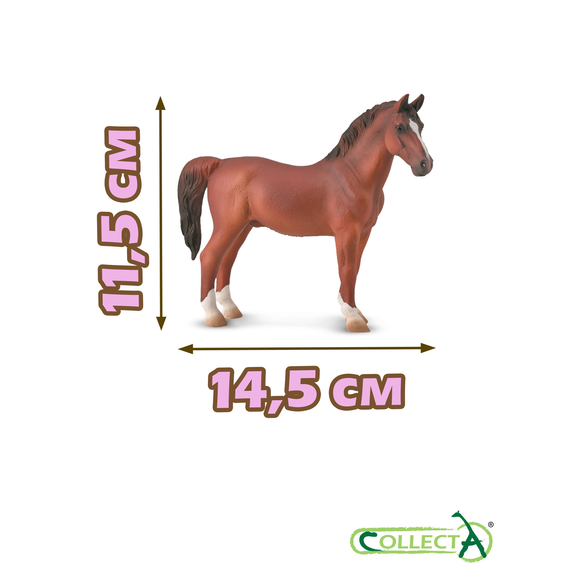 Фигурка лошади Collecta "Гнедой жеребец" высота 12 см, 88915b — фото 1