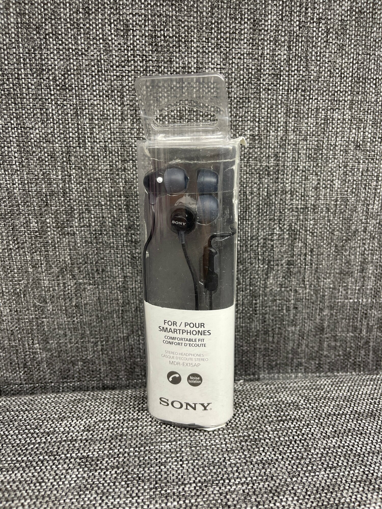 Наушники Sony MDR-EX15AP, mini jack 3.5 mm, черный