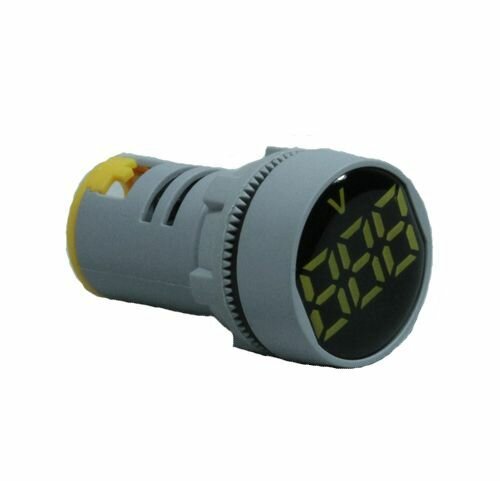 Вольтметр Saroglidi ADV-22DV, электронный, круглый вырез 22мм — фото 1