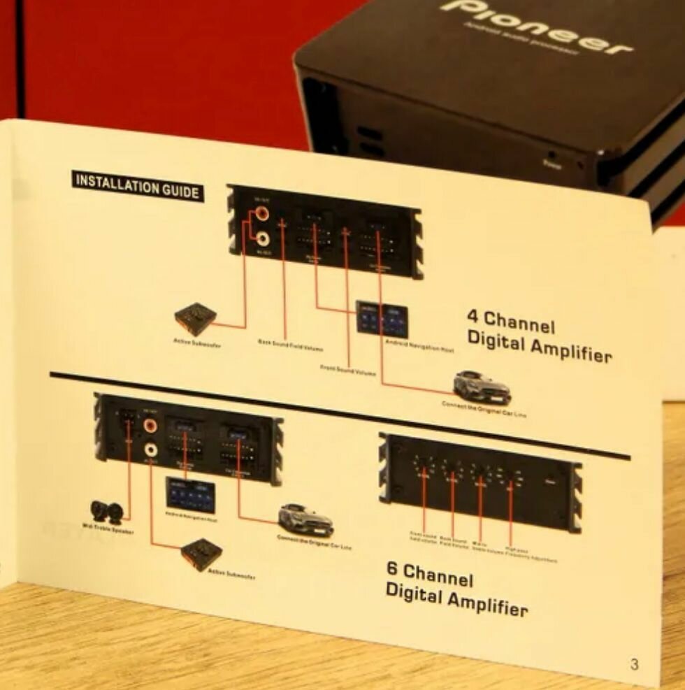 Усилитель автомобильный для Android магнитолы DSP Pioneer TS-D1 четырехканальный 4х80W — фото 1