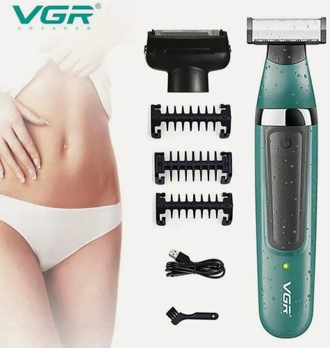 Изображение товара Триммер для бороды и усов VGR V-393 2 в 1 с насадками и запасной головкой