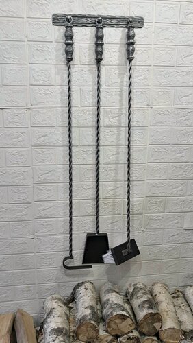 Изображение товара Набор кочерга, совок, щетка длинные для русской печи