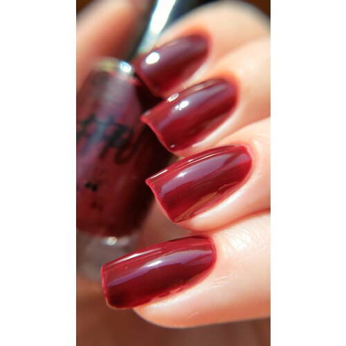 фото Grattol red wine - лак для ногтей классический бордово-винный, сушка без лампы, халяль, 9 мл