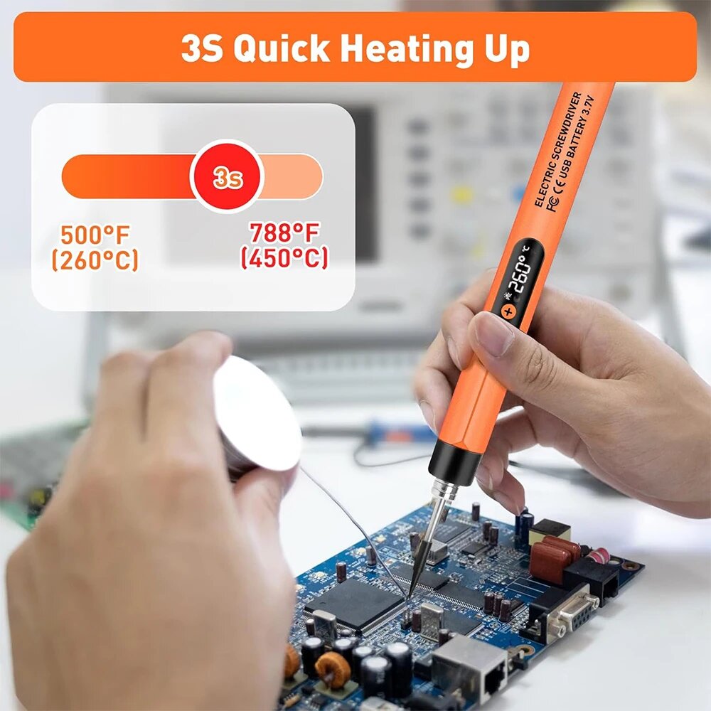Изображение Беспроводной паяльник isfriday USB Soldering Iron, Black, С сварочные наконечники