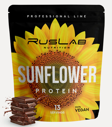 Изображение товара Протеин RusLab Nutrition SUNFLOWER, из семян подсолнечника, 416 г