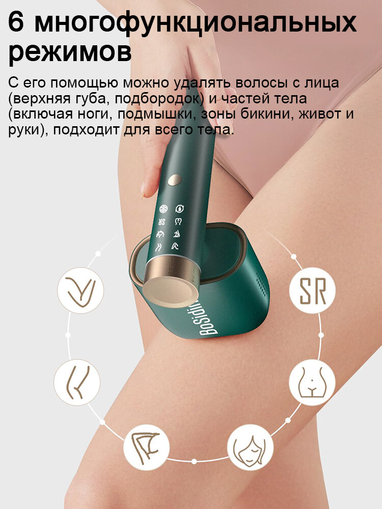 Bosidin Pro фотоэпилятор лазерный для удаления волос прохладный омоложение кожи IPL эпилятор — фото 1