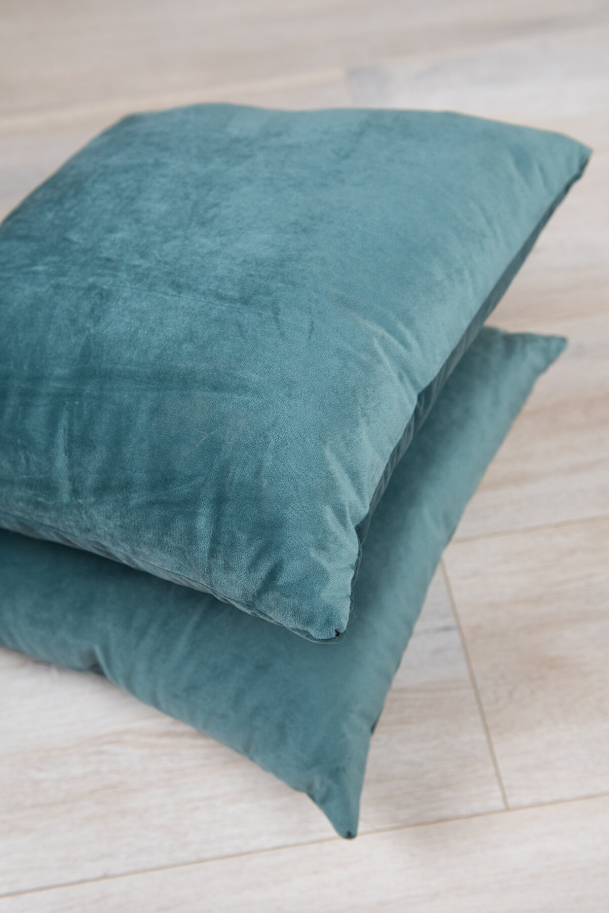 Комплект подушек 40х40 бархат бирюза, 2 шт — фото 1