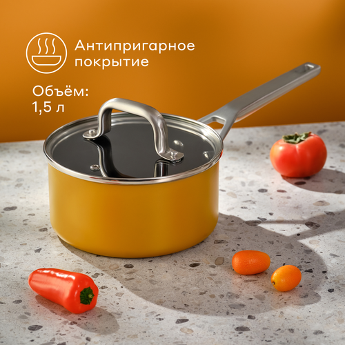 Ковш из алюминия Pragma Robuk 15 л с антипригарным покрытием крышка в комплекте индукция 1946₽