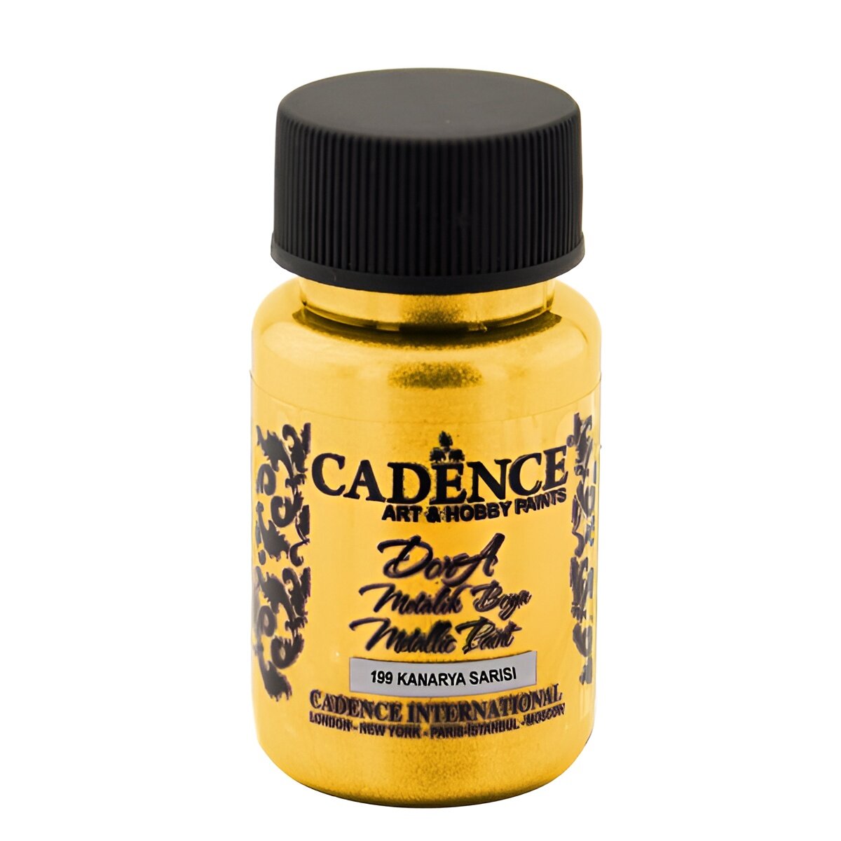 Акриловая краска Cadence Dora Metallic Paint, 50 ml. Canary Yellow-199