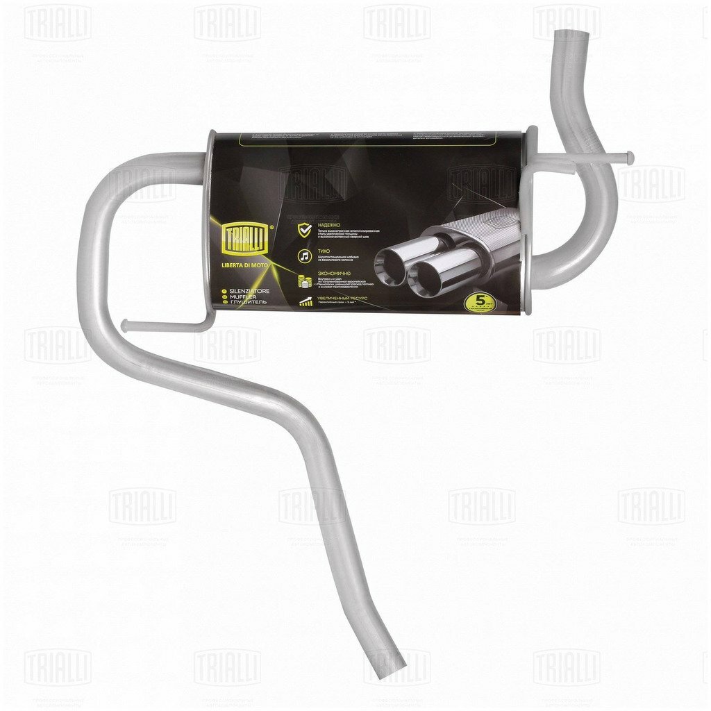 Глушитель для а/м Renault Duster (10-) 4WD осн. (алюм. сталь) (EMM 0904) TRIALLI