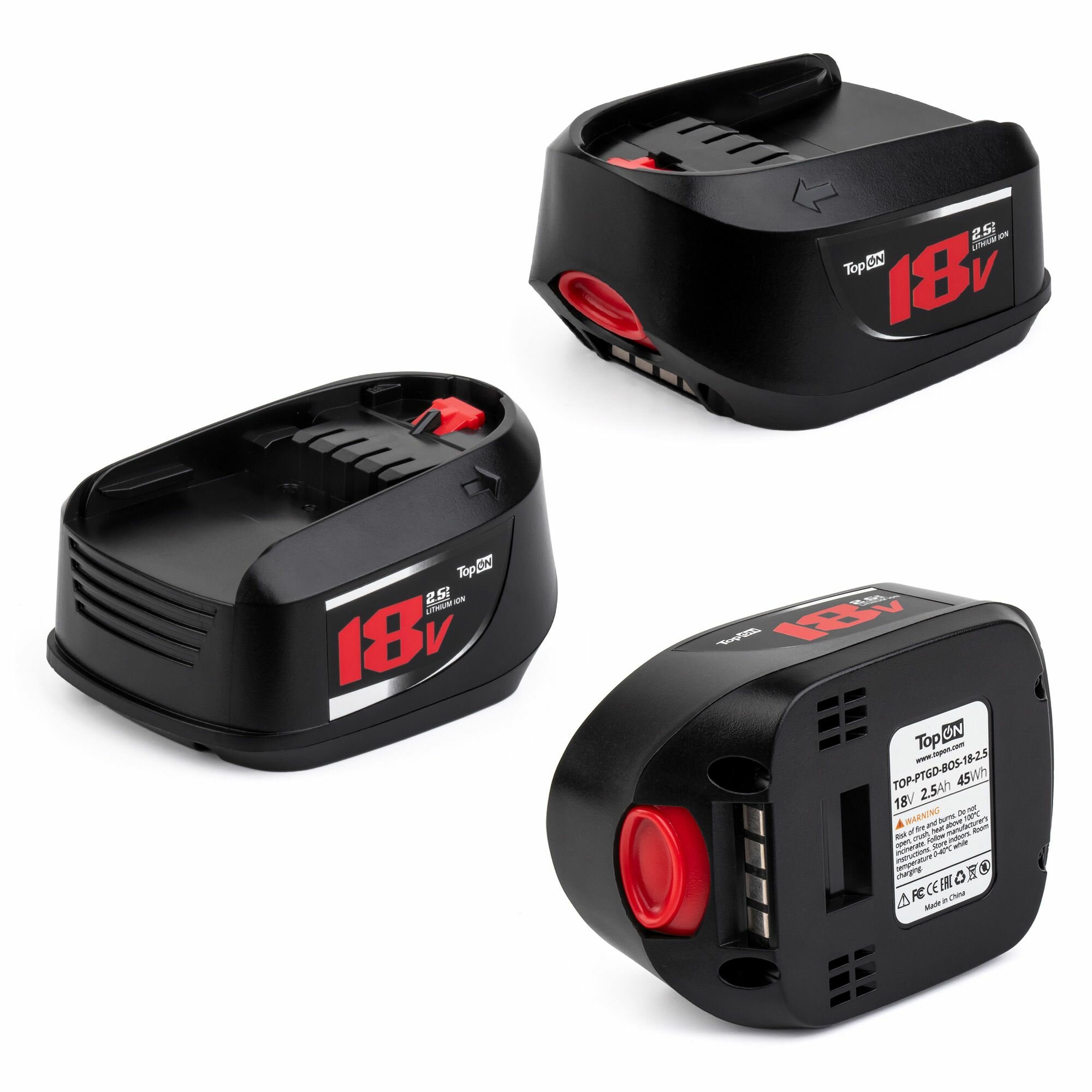 Аккумулятор для Bosch 18V 2.5Ah (Li-Ion). PN: 2607336039 2607336040