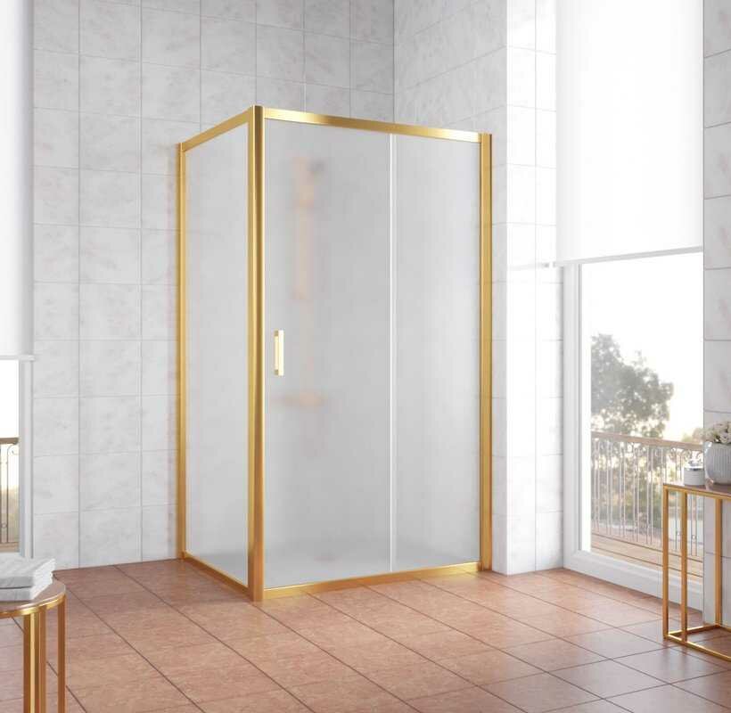Душевой уголок Vegas Glass стекло сатин, 100x90 - фото №2