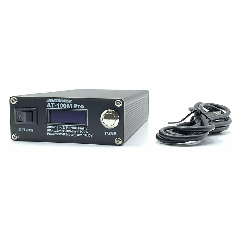 Antuner AT-100M Pro 100 Вт, 1,8-30 МГц ATU-100M QRP Антенный тюнер Код Морзе КСВ-метр Измеритель мощности для КВ-радио