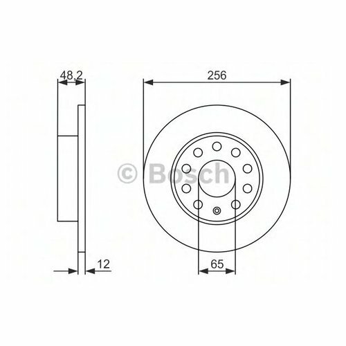 Тормозной диск Bosch - фото №1