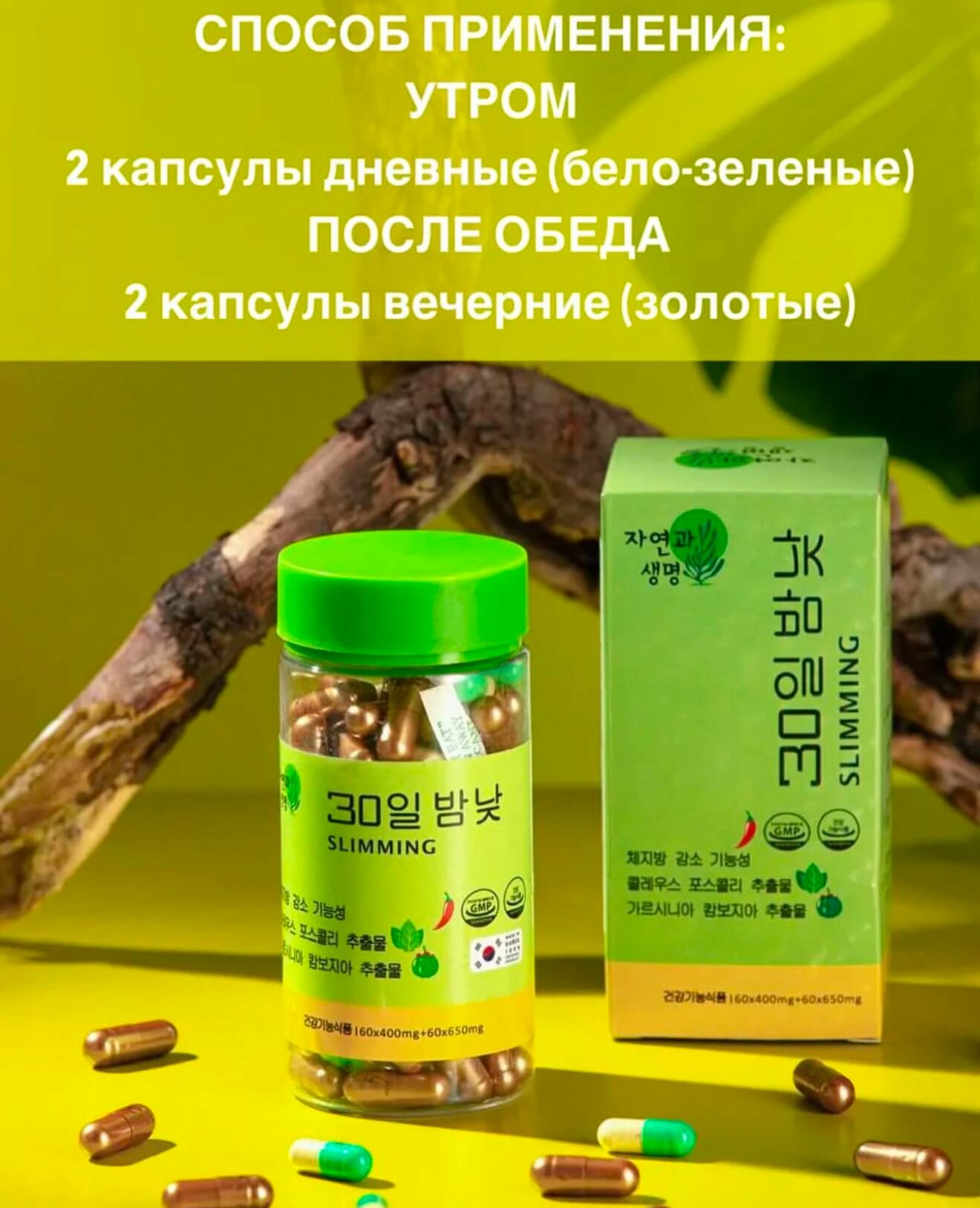 Картинки Капсулы для похудения день и ночь Корея
