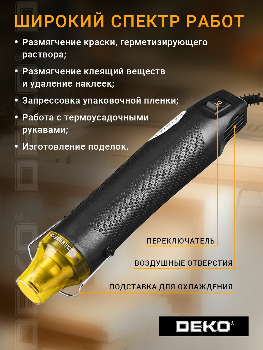 Мини-фен DEKO HG300W — фото 1