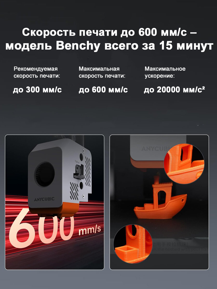 3D Принтер Anycubic Kobra S1,600 мм/с, Циркуляция горячего воздуха 360°，Не содержит ACE Pro — фото 1