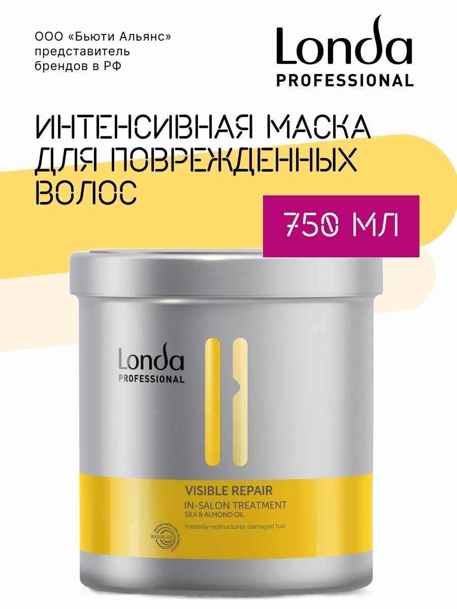 Профессиональное ср-во для восстановления поврежденных волос Visible Repair, 750мл