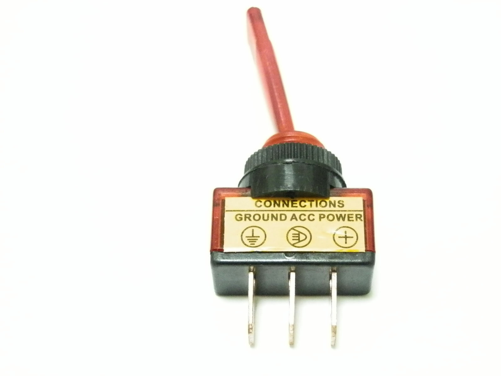 Тумблер для цепей постоянного тока ASW-13D, красный тумблер 12В 20А