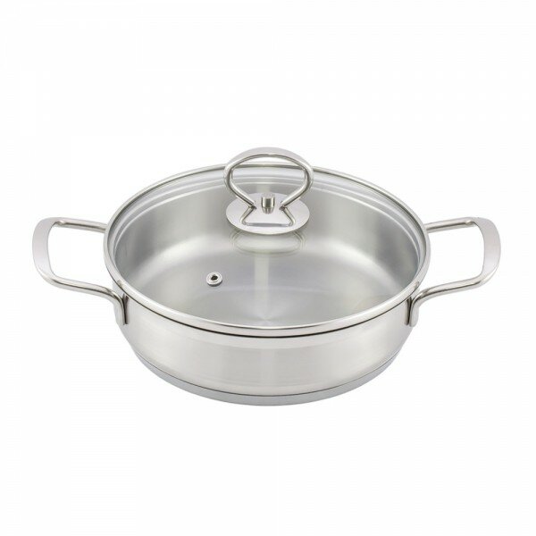 Кастрюля для тушения 1 4л Кухар  Лотос Классика  нерж ст  крышкой