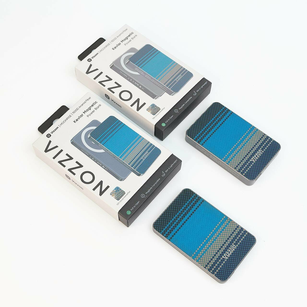 Внешний аккумулятор Vizzon "MoonRise", 5000mAh, беспроводной, золотистый