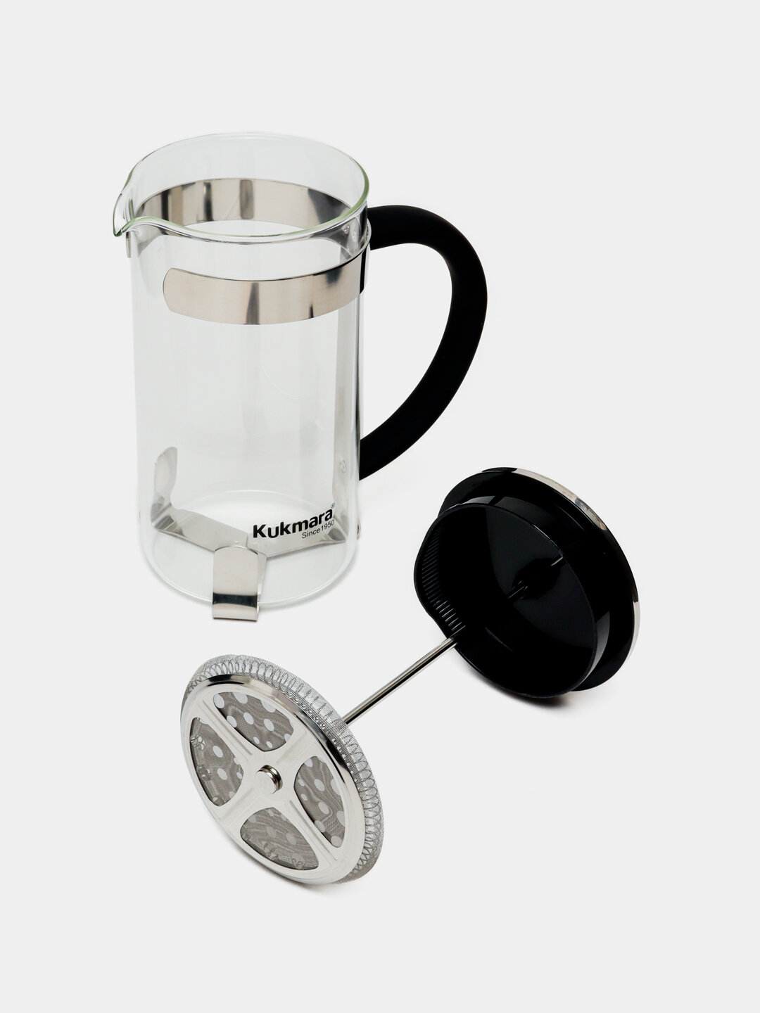 Стеклянный чайник French Press, 1 л, Kukmara